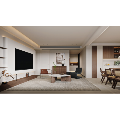 臺州·云樾天境135m2原木中古風格